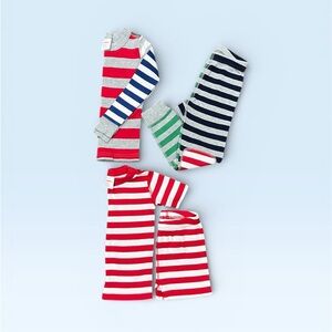 HANNA ANDERSSON Bundle Boys Organic Cotton Striped Pajama Sets Size 4